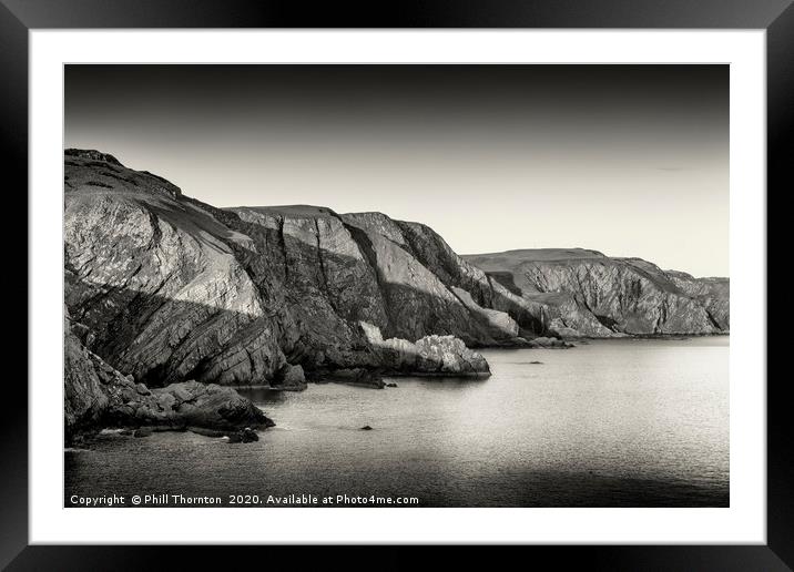 North Sea cliffs of St. Abbs Head Framed Mounted Print by Phill Thornton