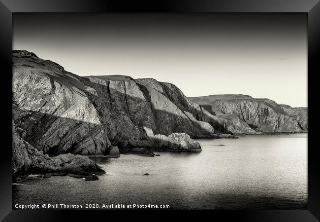 North Sea cliffs of St. Abbs Head Framed Print by Phill Thornton