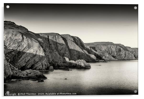 North Sea cliffs of St. Abbs Head Acrylic by Phill Thornton