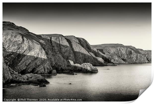 North Sea cliffs of St. Abbs Head Print by Phill Thornton