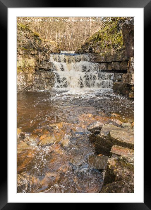 Waterfall on Bow Lee Beck, Teesdale Framed Mounted Print by Richard Laidler