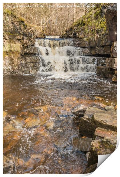 Waterfall on Bow Lee Beck, Teesdale Print by Richard Laidler