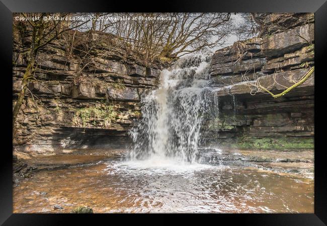 Summerhill Force and Gibsons Cave, Teesdale Framed Print by Richard Laidler