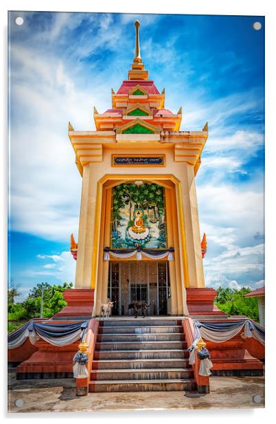 Thailand Hua Hin Chinese Temple Facade Acrylic by Antony McAulay