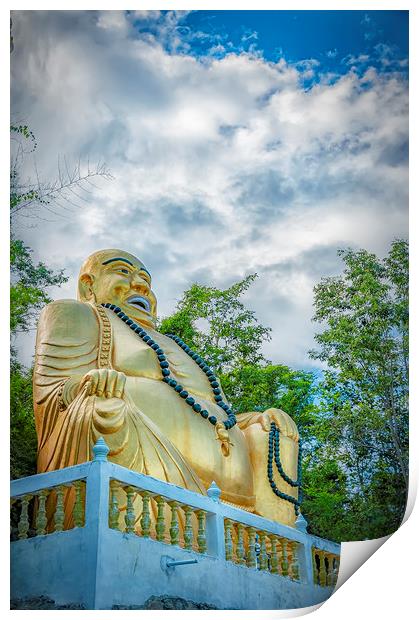 Thailand Hua Hin Chinese Temple Giant Buddha Print by Antony McAulay