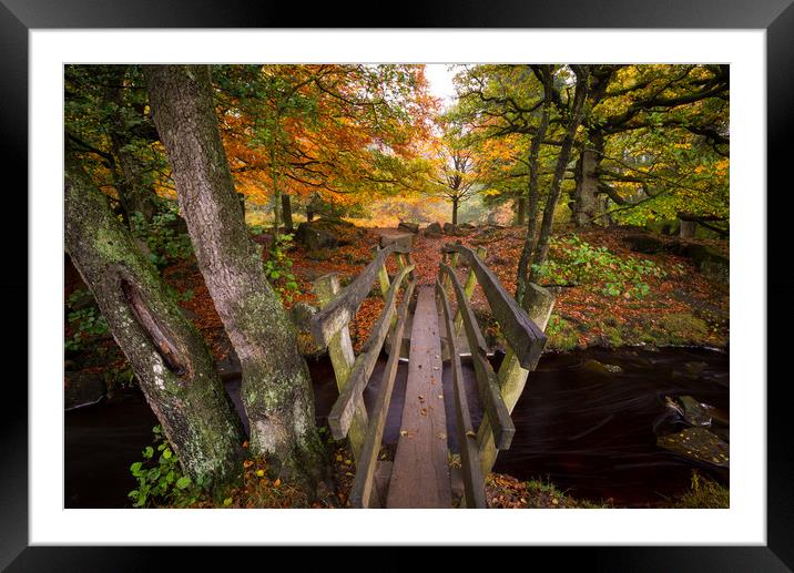 Burbage Brook, Peak District, Derbyshire Framed Mounted Print by Andrew Kearton