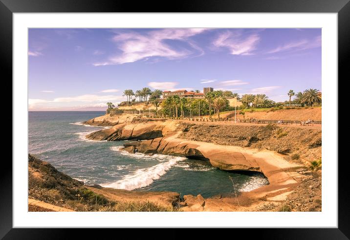 The beautiful bay in Costa Adeje Framed Mounted Print by Naylor's Photography