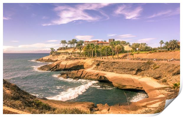 The beautiful bay in Costa Adeje Print by Naylor's Photography