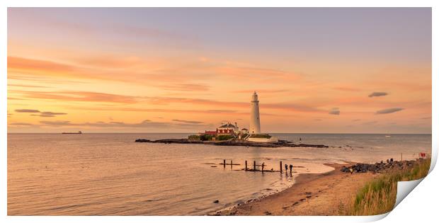 Evening glow at St Mary's Print by Naylor's Photography