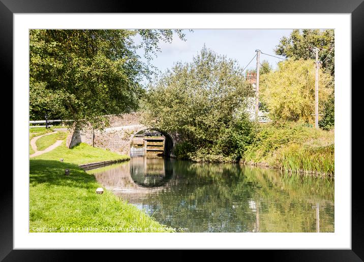 Bridge over  the Grand Union canal  Framed Mounted Print by Kevin Hellon