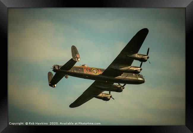 Flight of the Lancaster  Framed Print by Rob Hawkins