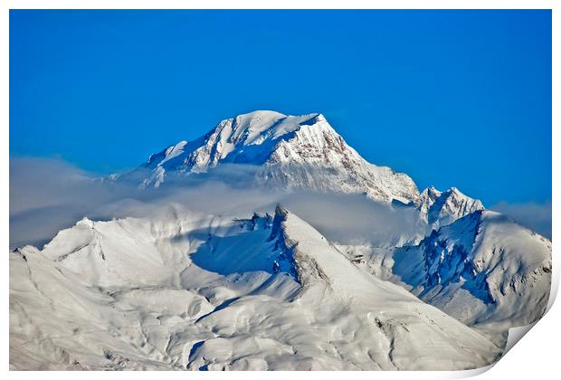 Mont Blanc from Les Arcs French Alps France Print by Andy Evans Photos