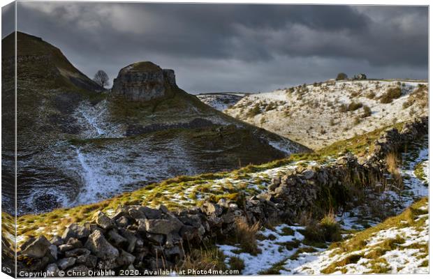 Winter at Peter's Stone                            Canvas Print by Chris Drabble