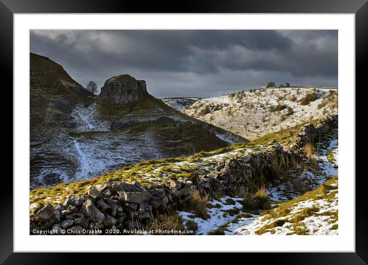 Winter at Peter's Stone                            Framed Mounted Print by Chris Drabble