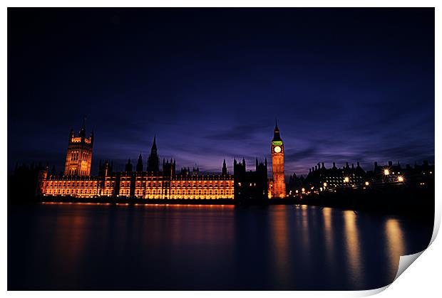 The Houses of Parliament Print by Sebastian Wuttke