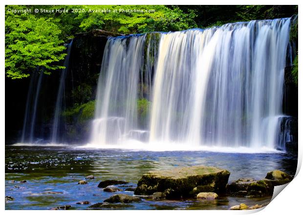 The beautiful Ddwli curtain waterfall in the Breco Print by Steve Hyde
