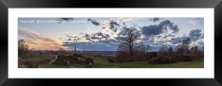 Norwich Sunset Framed Mounted Print by Howie Marsh