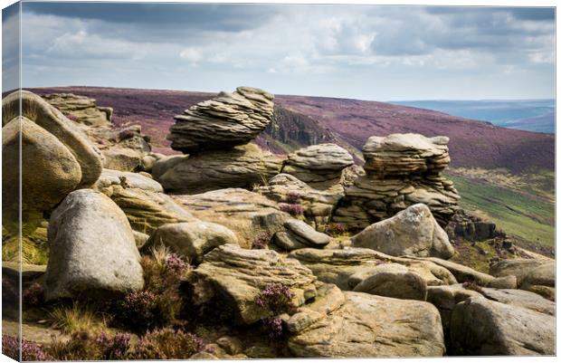 Upper Tor, Kinder Scout, Peak District Canvas Print by Andrew Kearton