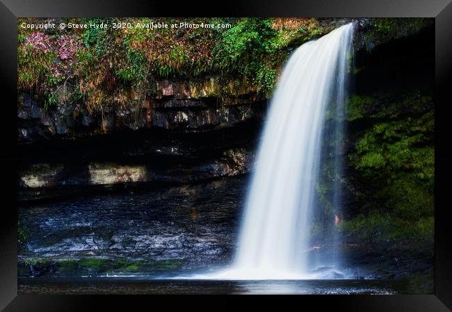 Sgwd Gwladus waterfall or Lady Falls in the Brecon Framed Print by Steve Hyde