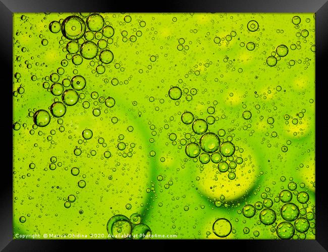 Green Abstract background. Framed Print by Mariya Obidina