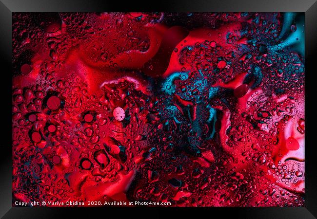 Red Abstract background. Framed Print by Mariya Obidina