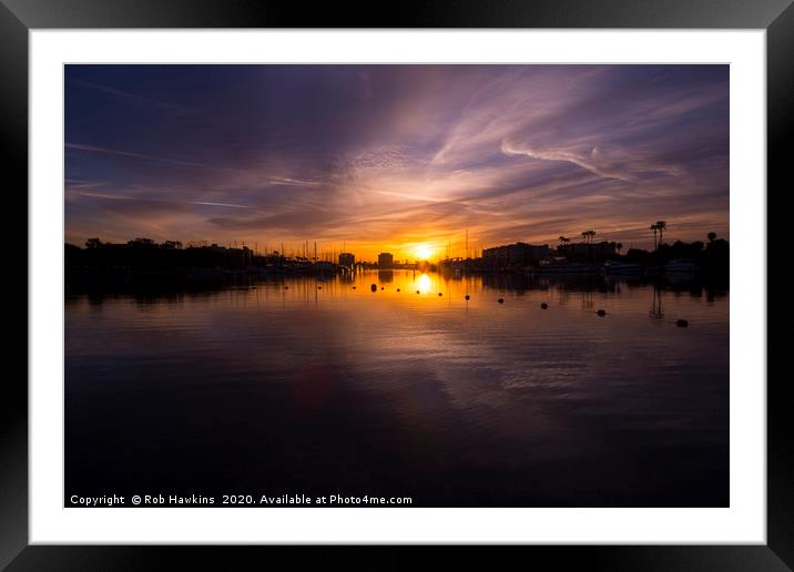 Californian Sunrise  Framed Mounted Print by Rob Hawkins