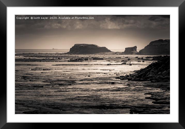Saltwick Nab Framed Mounted Print by keith sayer