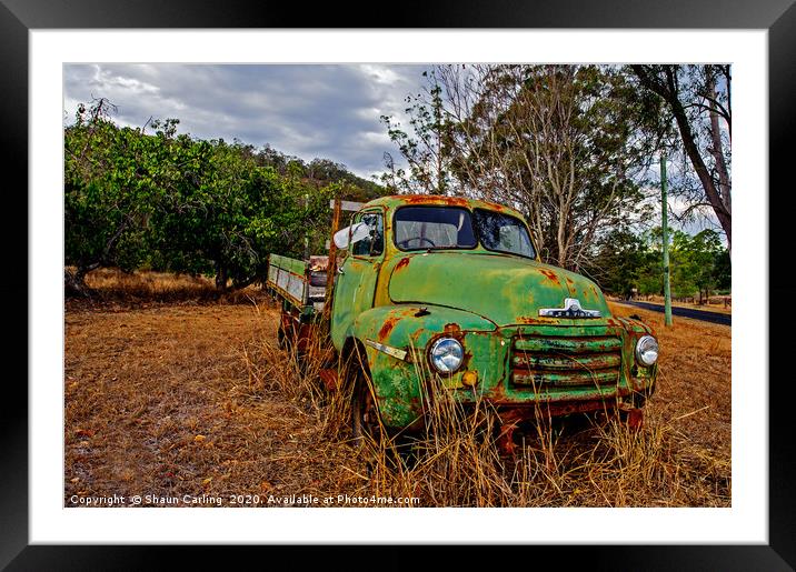 Old 1950's Bedford Truck Framed Mounted Print by Shaun Carling