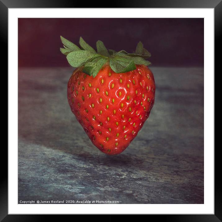 Extraordinary Strawberry Framed Mounted Print by James Rowland
