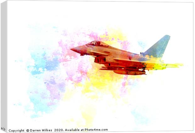 Eurofighter Typhoon Pop Art Canvas Print by Darren Wilkes