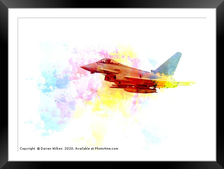 Eurofighter Typhoon Pop Art Framed Mounted Print by Darren Wilkes