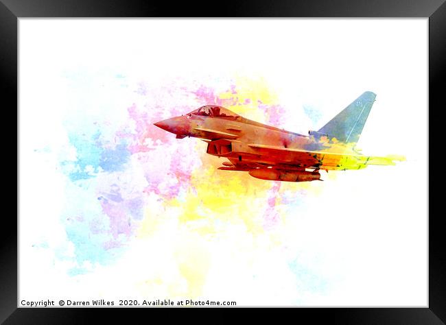 Eurofighter Typhoon Pop Art Framed Print by Darren Wilkes