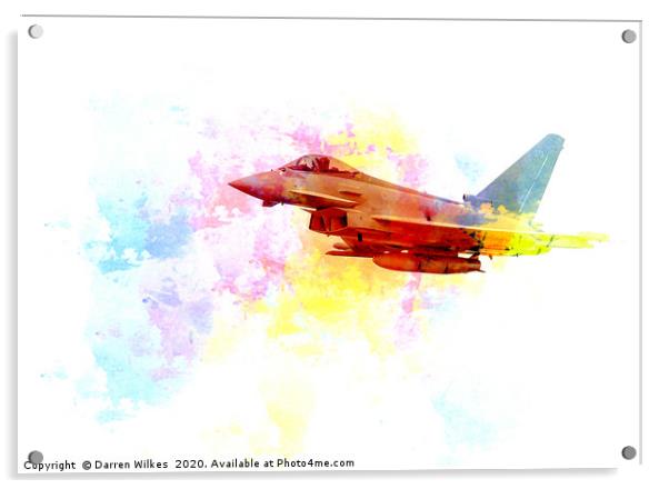 Eurofighter Typhoon Pop Art Acrylic by Darren Wilkes