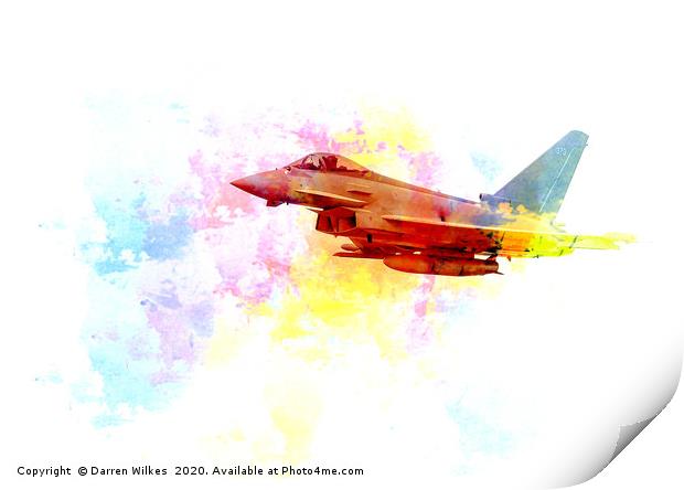Eurofighter Typhoon Pop Art Print by Darren Wilkes