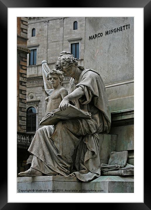 Rome Statue Framed Mounted Print by Matthew Bates