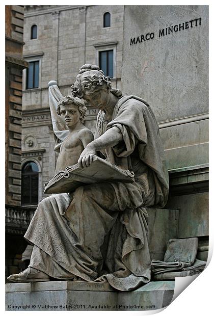 Rome Statue Print by Matthew Bates
