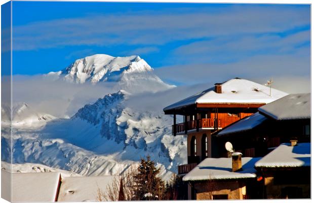 Mont Blanc Peisey-Vallandry Les Arcs French Alps F Canvas Print by Andy Evans Photos
