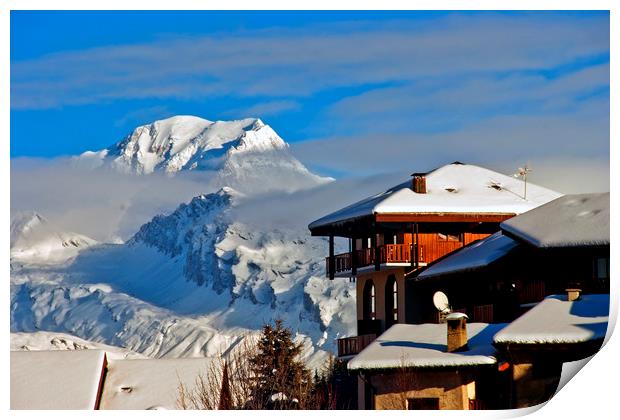 Mont Blanc Peisey-Vallandry Les Arcs French Alps F Print by Andy Evans Photos