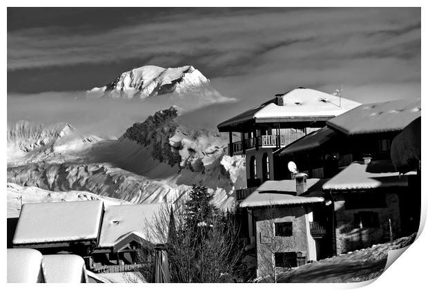 Mont Blanc Peisey-Vallandry Les Arcs French Alps F Print by Andy Evans Photos