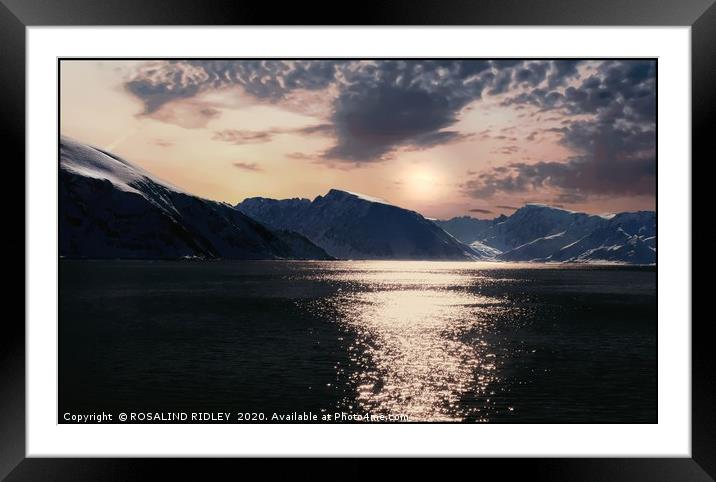 "Sundown on the Norwegian sea" Framed Mounted Print by ROS RIDLEY