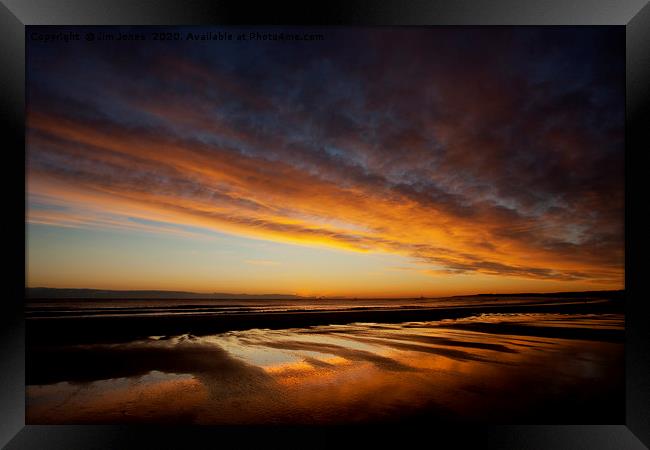Waiting for Sunrise on Blyth beach Framed Print by Jim Jones