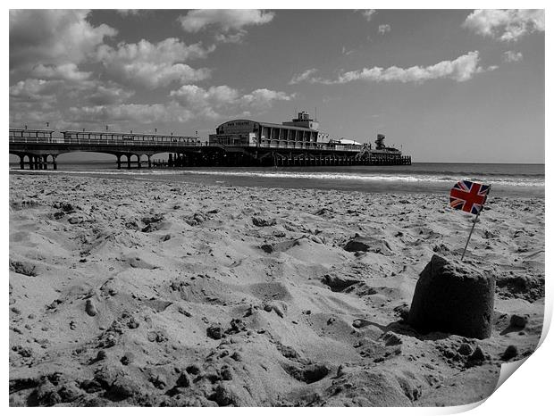 Bournemouth Pier in Black and White Print by Samantha Higgs