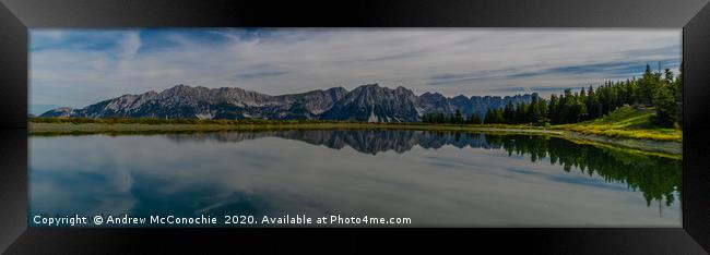 Reflections of the Wilder Kaiser Framed Print by Andrew McConochie