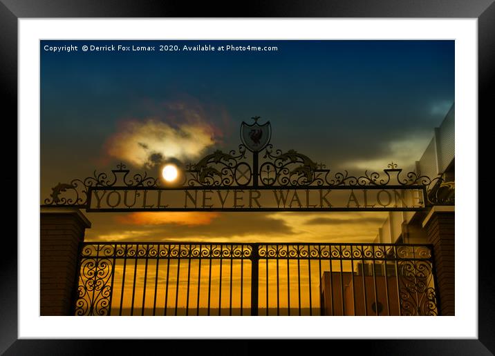 Liverpool FC Gates Framed Mounted Print by Derrick Fox Lomax