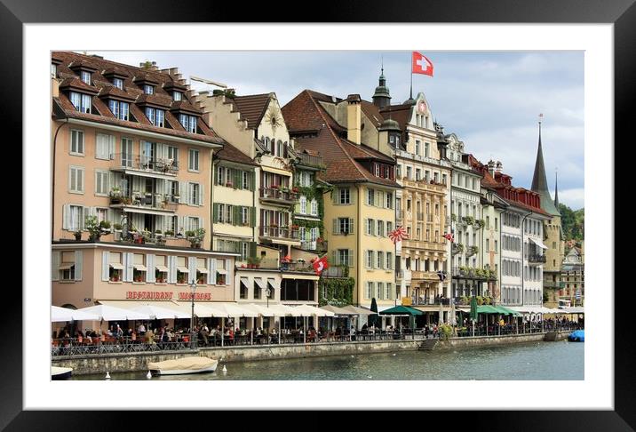 Lucerne - capital of the canton of Lucerne and pa Framed Mounted Print by M. J. Photography