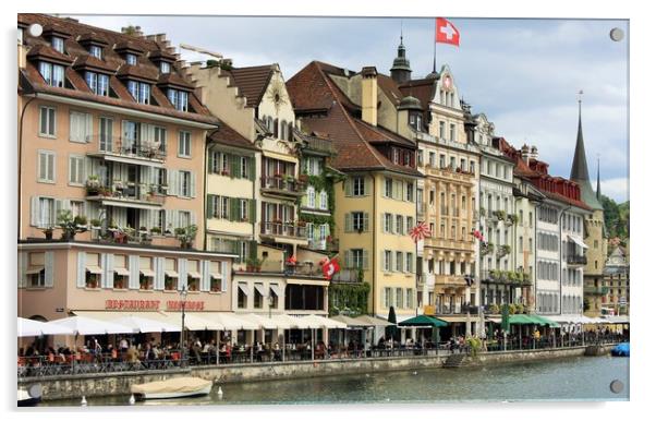  Lucerne - capital of the canton of Lucerne and pa Acrylic by M. J. Photography