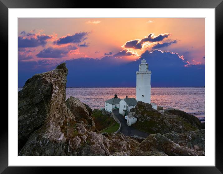 Start Point Lighthouse Framed Mounted Print by David Neighbour