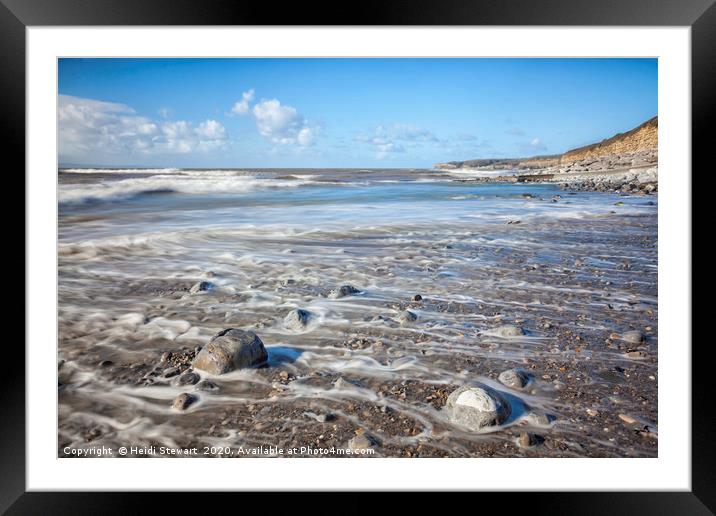 Llantwit Major Beach Framed Mounted Print by Heidi Stewart