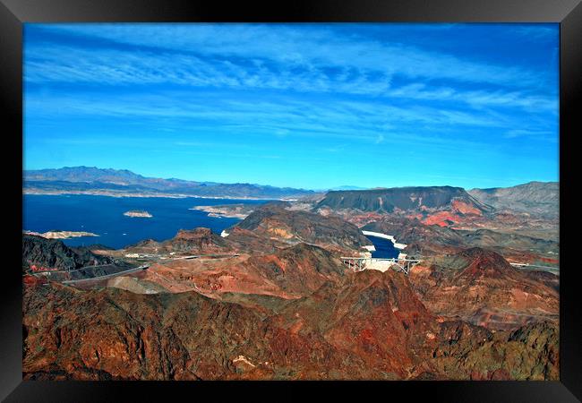 Majestic Hoover Dam: A Desert Masterpiece Framed Print by Andy Evans Photos