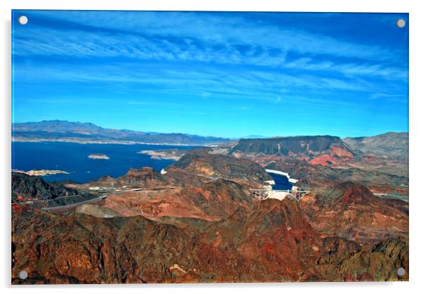 Majestic Hoover Dam: A Desert Masterpiece Acrylic by Andy Evans Photos